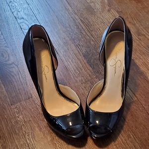 JESSICA Simpson black open toe heel